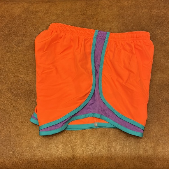 Nike Dri-Fit Orange and Purple Athletic Shorts with Modern Cut, Size Small, EUC - Picture 3 of 6